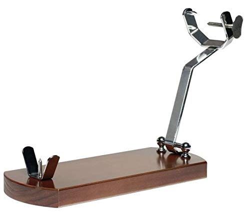 BRICOMIRAS JAMONERO Modelo Plegable Color Nogal, Regalo Pinza Arcos Acero Inoxidable + Cuchillo + CHAIRA + CUBREJAMÓN Y PAÑO, Soporte JAMONERO Ideal Uso DOMÉSTICO Y Profesional (Cubrejamón Burdeos)