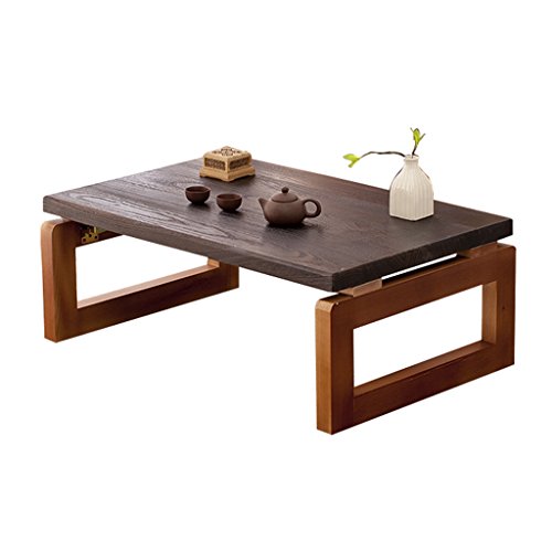 Brilliant firm Mesas Mesas de Comedor Kang Mesa de Tatami Mesa de té Mesa de Ventana de Madera Mesa de Mesa Japonesa Enano Mesa de Centro Mesa pequeña (Color : Walnut, Size : 60 * 40 * 30cm)