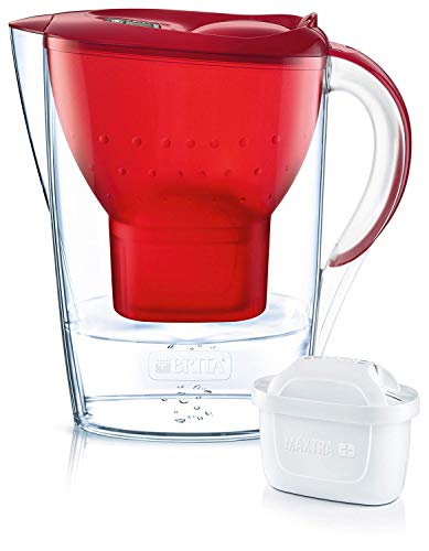 BRITA Marella – Jarra de Filtro, de plástico, plástico, Rojo, Format Normal