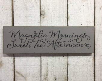 Brooer2ick Magnolia Mornings - Placa Decorativa para Pared, diseño de Tarta de Magnolia