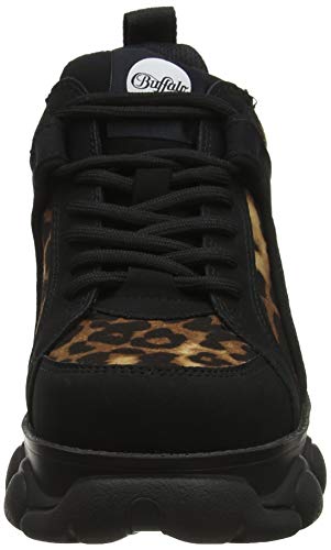 Buffalo Corin, Zapatillas para Mujer, Multicolor (Leopard/Black 001), 37 EU