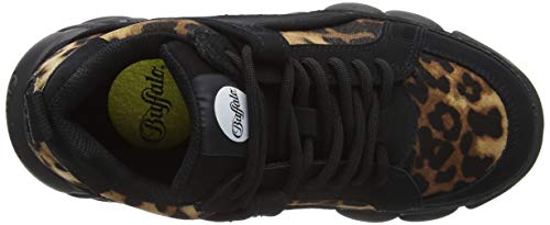 Buffalo Corin, Zapatillas para Mujer, Multicolor (Leopard/Black 001), 37 EU