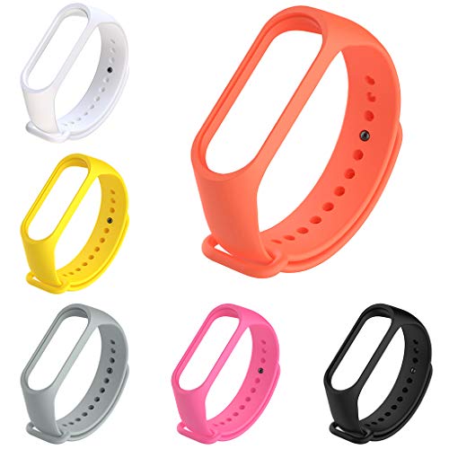 Busirde Correa de Repuesto para Xiaomi MI 3 TPU Pulsera de la Correa de muñeca Inteligente Sustituir Accesorios Rosa roja para Xiaomi Mi Band 3