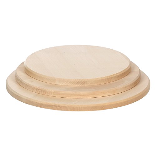 bütic haya Jamonero – Plato redondo Platos – de madera Tabla de cortar FSC, madera, 40 cm Durchmesser