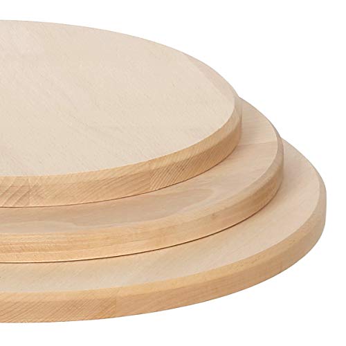 bütic haya Jamonero – Plato redondo Platos – de madera Tabla de cortar FSC, madera, 40 cm Durchmesser