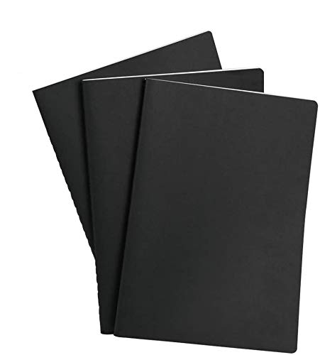 BUYGOO 3Pcs Cuaderno de bocetos Cuaderno en Blanco A4 Kraft sin Madera Bosquejo de Papel en Blanco 80GSM Cartucho de boceto de Papel para Uso en Medios Mixtos (40 Hojas / 80 páginas)