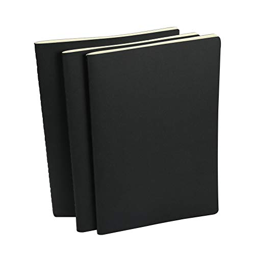 BUYGOO 3Pcs Cuaderno de bocetos Cuaderno en Blanco A4 Kraft sin Madera Bosquejo de Papel en Blanco 80GSM Cartucho de boceto de Papel para Uso en Medios Mixtos (40 Hojas / 80 páginas)