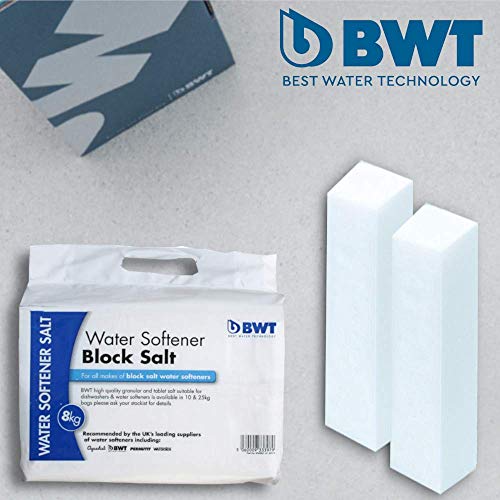 BWT SALTBLO - Bloque de sal para suavizante de agua, color blanco, 8 kg, juego de 2 piezas