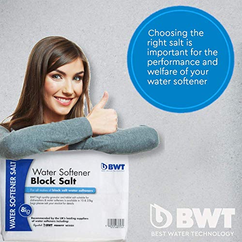 BWT SALTBLO - Bloque de sal para suavizante de agua, color blanco, 8 kg, juego de 2 piezas