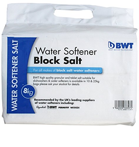 BWT SALTBLO - Bloque de sal para suavizante de agua, color blanco, 8 kg, juego de 2 piezas