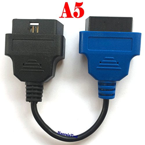 Cable adaptador OBD 5 A5 azul para serie Italia Coche Toro Tipo 500X Kdac Denso Control climático asiento y rueda Diagnóstico