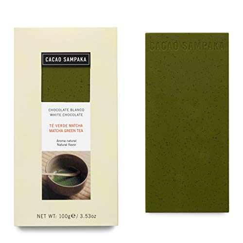 Cacao Sampaka - Tableta de Chocolate Blanco y Té Verde Matcha - 1 x 100gr