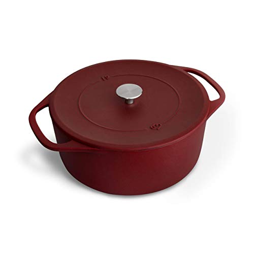 Cacerola de hierro fundido redonda, Cocotte Clara - rojo, ronda, 28cm, 6l