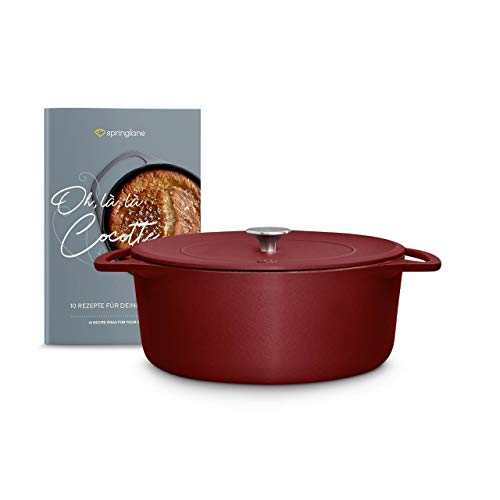 Cacerola de hierro fundido redonda, Cocotte Clara - rojo, ronda, 28cm, 6l