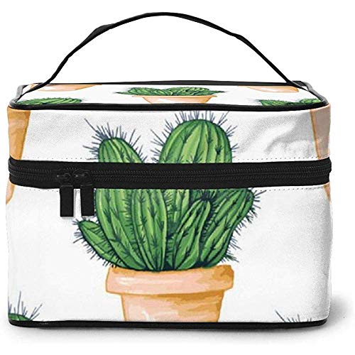 Cactus Mexicano Comestible Señoras portátil de Viaje Estuche de cosméticos Bolsa de Almacenamiento Bolsa de Maquillaje Lavado de múltiples Funciones Bolsa de Maquillaje de Gran Capacidad