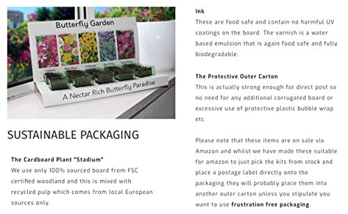 Cactus & Succulents Eco Grow Your Own Kit 100% Reciclable 5 Variedades para crecer a partir de semillas hechas con materiales 100% reciclables