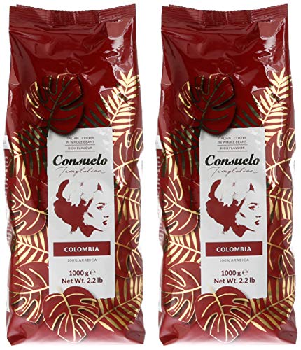 Café de Colombia en grano Consuelo, 2 paquetes de 1 kg