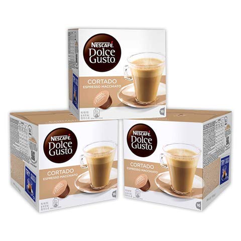 Cafe Dolce gusto CORTADO | NESTLE Pack 3 cajas de 18 capsulas cada una