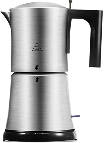 Cafetera Mocha Cafetera Moka acero inoxidable Filtro Espresso Cafetera percolador Herramienta eléctrica del percolador Pot 330W Máquina de café HUERDAIIT