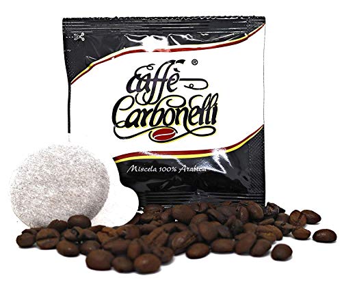 Caffè Carbonelli - 150 almohadillas monodosis de café, mezcla 100% arábiga