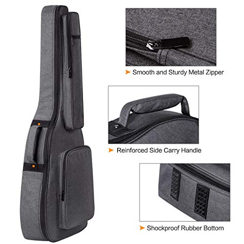 CAHAYA Funda de Guitarra Universal [Última Versión Reforzada] Bolsa Guitarra Acolchada 18mm con 5 Bolsillos para Guitarra Acústica Clásica