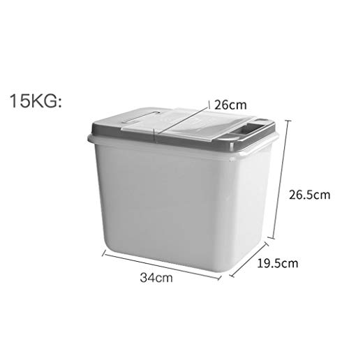 caja Caja De Almacenamiento De Cocina Contenedor De Almacenamiento De Alimentos-Sello De PláStico - Cubo De Arroz Abatible - Adecuado Para Escritorio / Gabinete De Almacenamiento 10kg / 15kg +