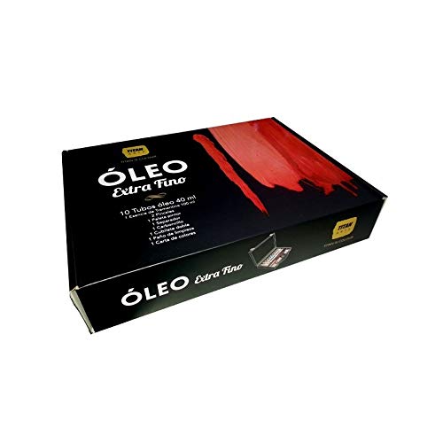 CAJA PINTURAS AL OLEO TITAN 40 ML