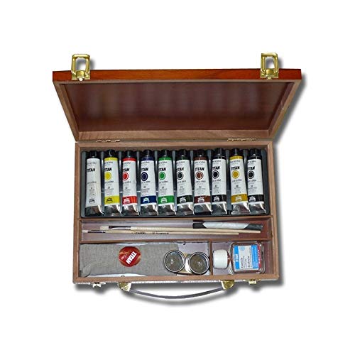 CAJA PINTURAS AL OLEO TITAN 40 ML