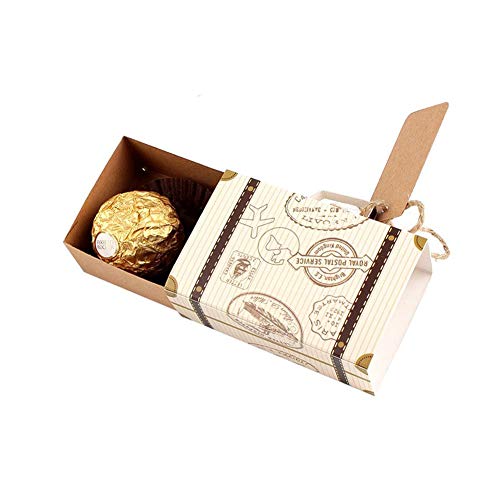 Cajas Bonitas Para Regalo Caja de Regalo Juego de 100 Cajas de Papel Natural para Bodas, Fiestas y Dulces