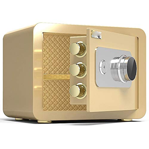 Cajas fuerte-SYY Caja Fuerte De Gran Volumen, El Gabinete De Seguridad De Acero Hotel, Caja De Seguridad Y Custodia De Los Hogares, El Código De Bloqueo Mecánico, 30cm, 4 Colores (Color : Gold)