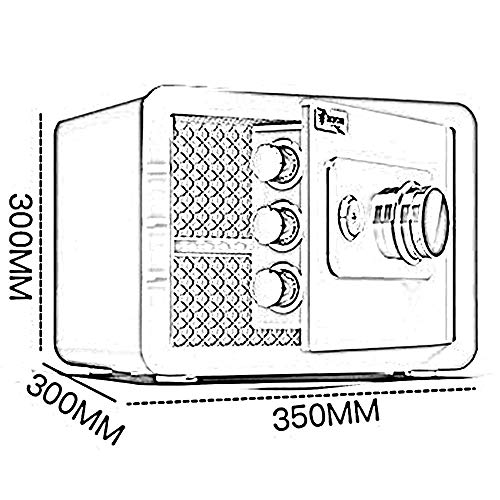 Cajas fuerte-SYY Pequeñas Cajas Fuertes, Cabina De Seguridad De Acero Negro, Oficina Bancaria, Caja De Seguridad Y Custodia De Los Hogares, El Código De Bloqueo Mecánico, 2 Tamaños (Size : L)
