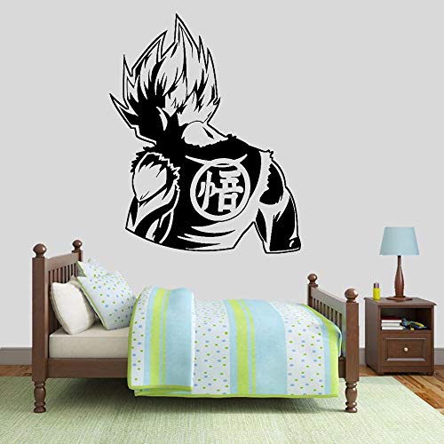 Calcomanía de pared de dibujos animados juego de Dragon Ball Super Goku Anime puertas y ventanas pegatinas pequeñas niños dormitorio sala de juegos decoración del hogar