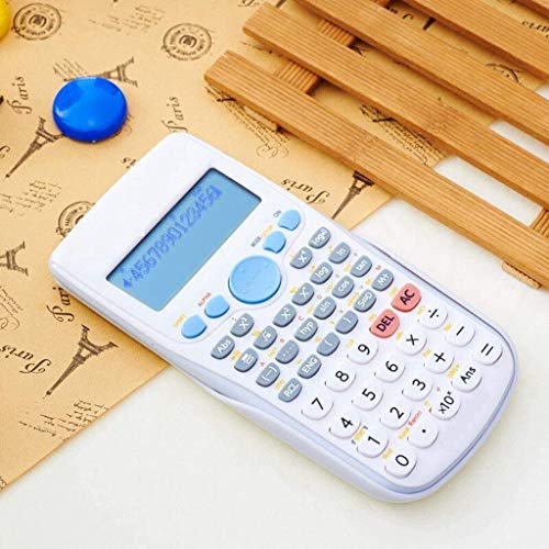 Calculadora de escritorio portátil Función calculadoras Statistical Science College Test estudiante de la ingeniería de 12 dígitos pantalla de la calculadora, hielo blanca Productos de la tienda