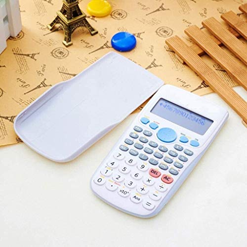 Calculadora de escritorio portátil Función calculadoras Statistical Science College Test estudiante de la ingeniería de 12 dígitos pantalla de la calculadora, hielo blanca Productos de la tienda