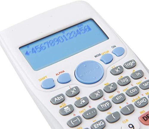 Calculadora de escritorio portátil Función calculadoras Statistical Science College Test estudiante de la ingeniería de 12 dígitos pantalla de la calculadora, hielo blanca Productos de la tienda