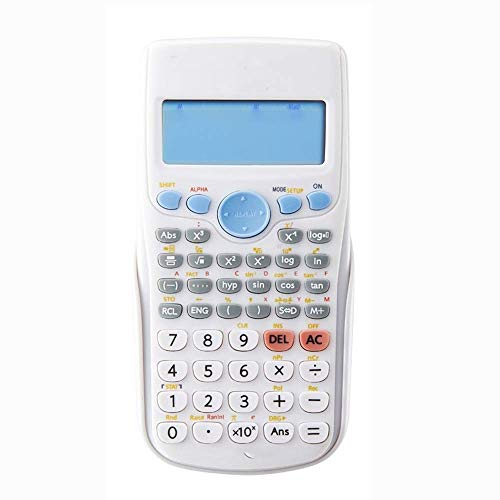 Calculadora de escritorio portátil Función calculadoras Statistical Science College Test estudiante de la ingeniería de 12 dígitos pantalla de la calculadora, hielo blanca Productos de la tienda