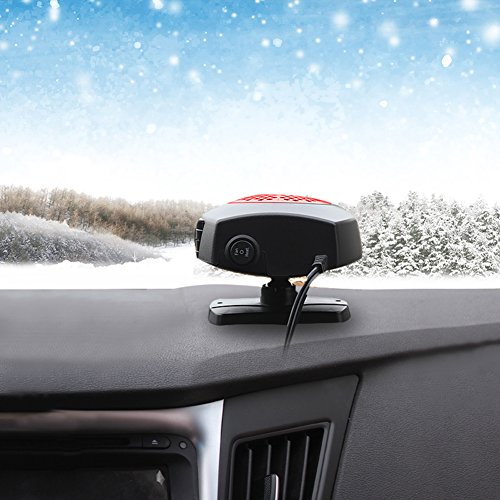 Calefactor y ventilador portátil de 12 V para coche, calienta rápidamente, descongelador, ventilador de refrigeración para retirar la nieve fácilmente