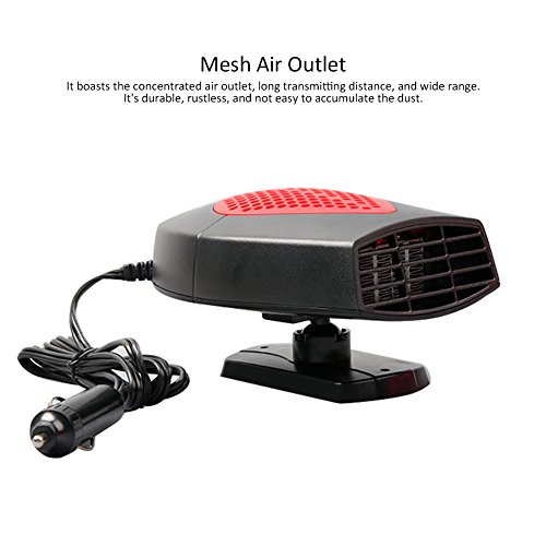 Calefactor y ventilador portátil de 12 V para coche, calienta rápidamente, descongelador, ventilador de refrigeración para retirar la nieve fácilmente