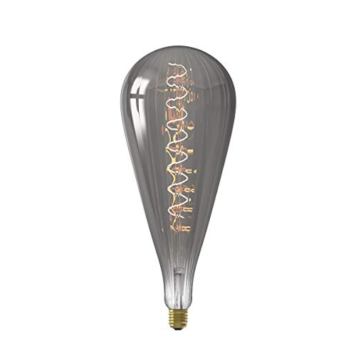 Calex 220 – 240 V, 6 W, 90 lúmenes, E27, 2100 K, regulable, luz LED malaga, titanio.