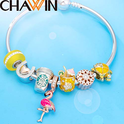 Caliente verano playa bebida sexy encantos amarillos aptos para pulseras Pandora Collares y cadena europea de serpiente gran regalo para vacaciones esposa/madre/novia/hija/hermana