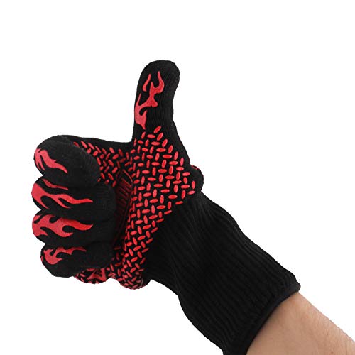 Calma Dragon BBQ 932F Extremadamente Resistente al Calor - Resistente a Altas temperaturas para BBQ - Guantes de Silicona ignífugos para cocinar