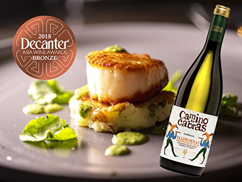 CAMINO DE CABRAS Estuche regalo – Producto Gourmet – Vino blanco - Godello Valdeorras + Vino tinto Crianza – Valdeorras – Mencía - Vino bueno para regalo - 2 botellas x 75cl