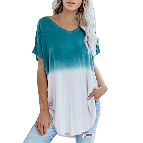 Camiseta de Manga Corta con Estampado Creativo para Mujer de Moda Informal Madre e Hijo Madre Mujer Redondo De La Túnica De Manga Corto Camisas Blusas Color Block T Shirt Camisetas