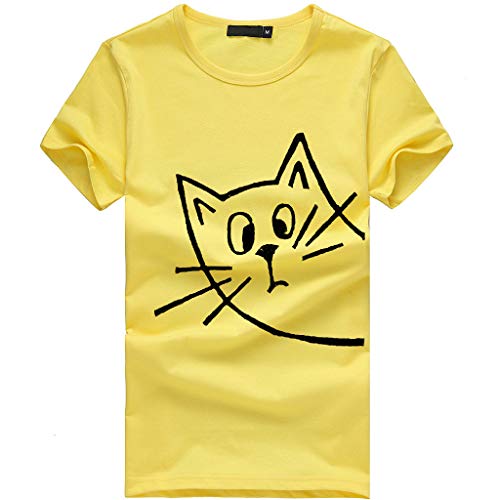 Camiseta de Manga Corta con Estampado de Gestos de Tallas Grandes para Mujer-Blusa Suelta De Camiseta con Estampado De Corazones Casuales Camisa delTop De La Moda De Camiseta Verano