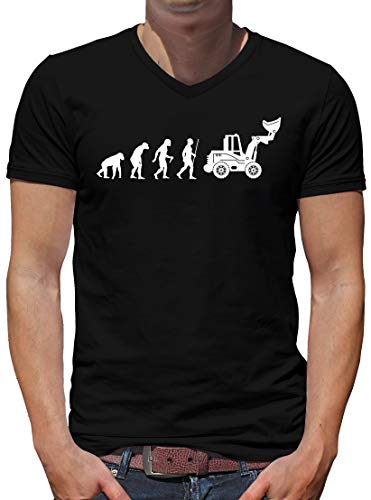 Camiseta de manga corta para hombre con texto en inglés "Evolution Radladladlader" Negro XXXXL