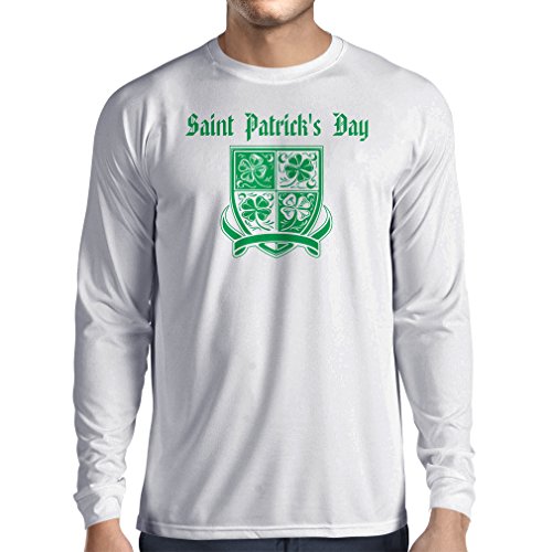 Camiseta de Manga Larga Saint Patrick's Day Shamrock Symbol - Irish Party Time (XXX-Large Blanco Multicolor)