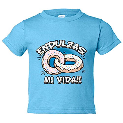 Camiseta niño endulzas mi vida San Valentín - Celeste, 9-11 años