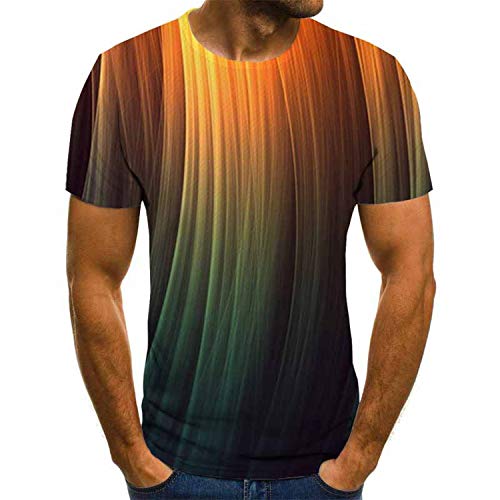 Camiseta para hombre con estampado 3D para hombre, casual, cuello redondo, talla 6XL