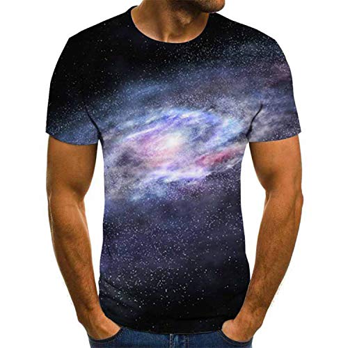 Camiseta para hombre con estampado 3D para hombre, casual, cuello redondo, talla 6XL