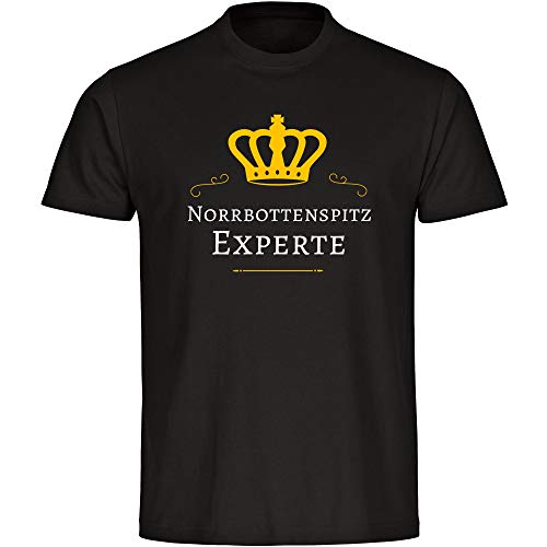 Camiseta para hombre Norrbottenspitz Experte, color negro, talla S - 5XL Negro S